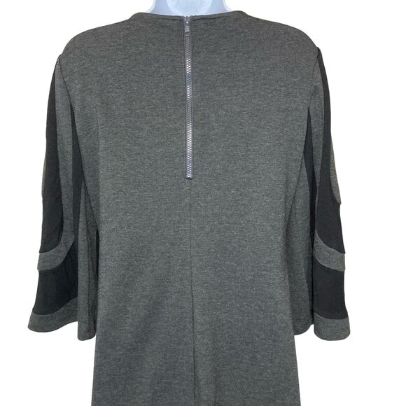 Boston Proper Muse Shift Mini Dress Mod Bell Sleeves Boat Neck A-Line Size 4 - Picture 5 of 16